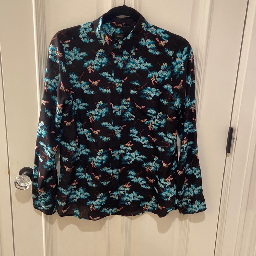 Floral Print J Crew Blouse